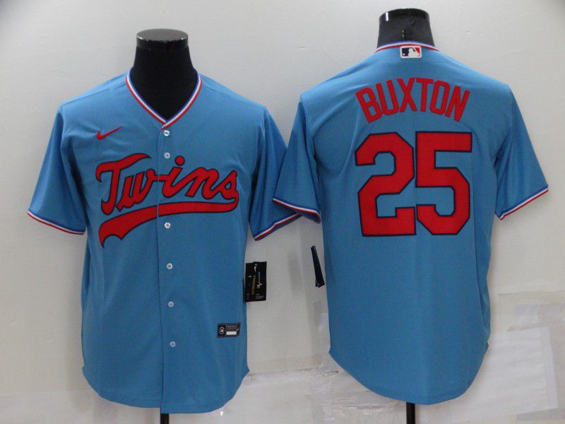 Men Minnesota Twins #25 Buxton Light Blue Game 2022 Nike MLB Jersey->minnesota twins->MLB Jersey